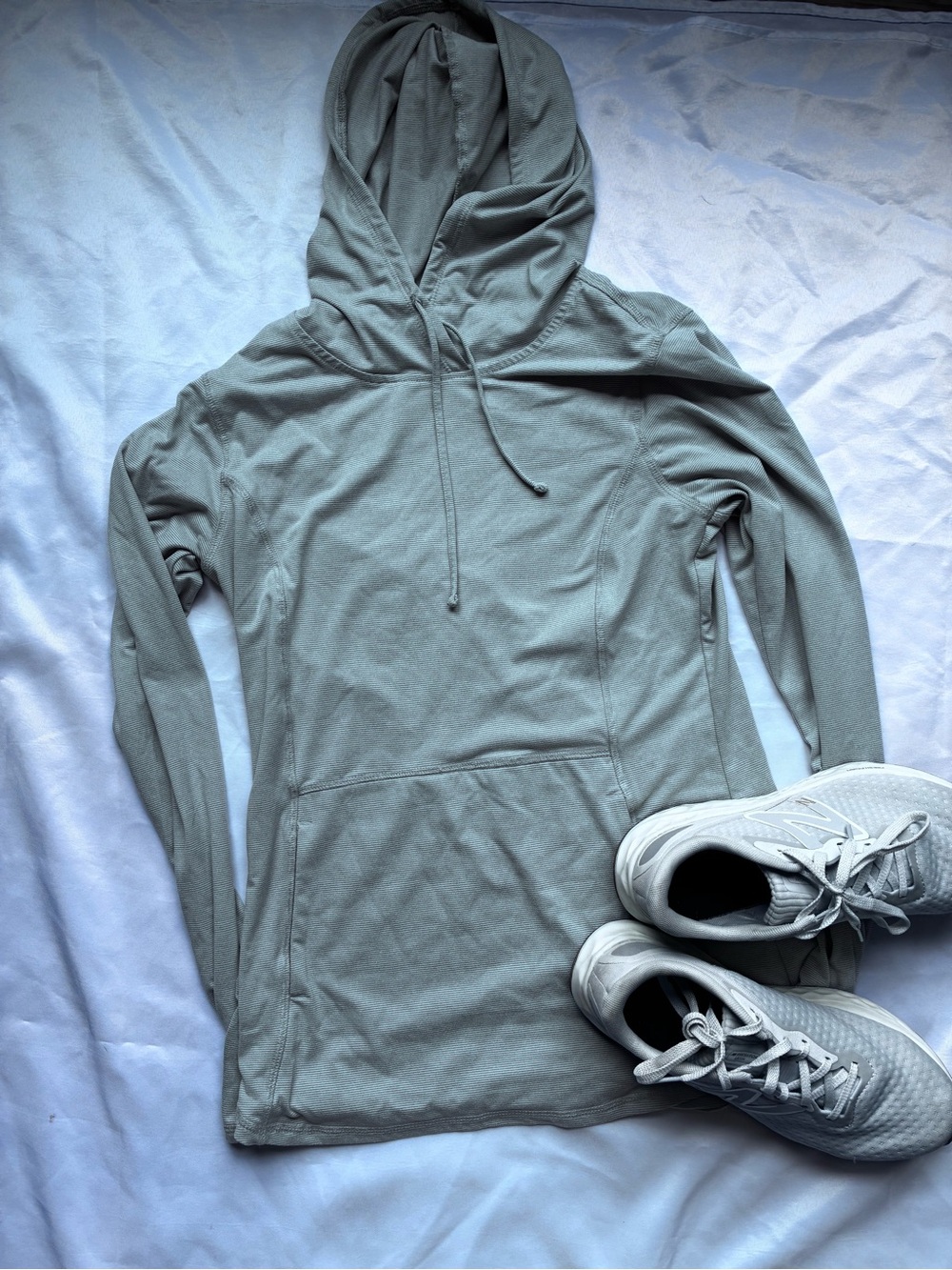 RBX Light Gray Ribbed Pullover Hoodie
